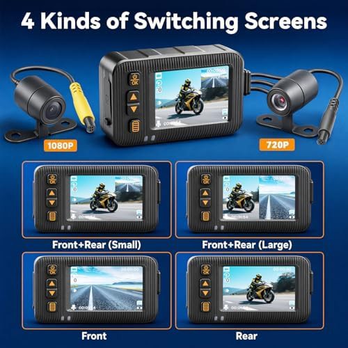 Waterproof motorcycle front and rear camera — photo 5