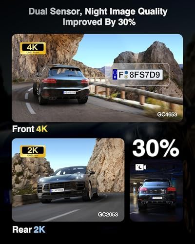 Dual 4K dash cam with night vision — photo 3