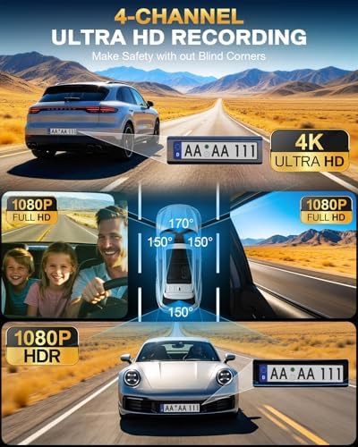 Four channel 360 degree dash cam — photo 3