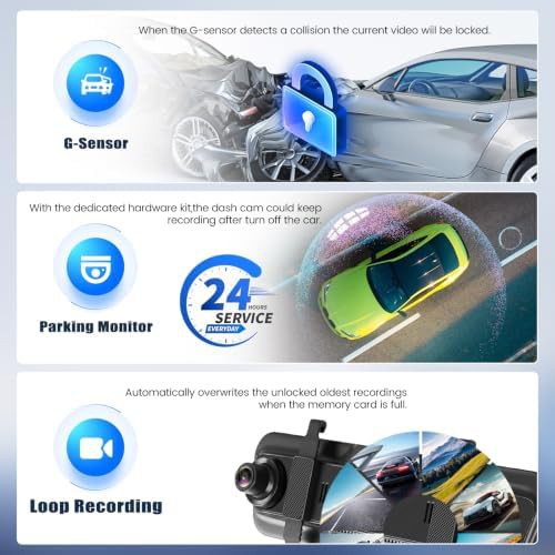 Mirror dash cam with dual 4K cameras — photo 3
