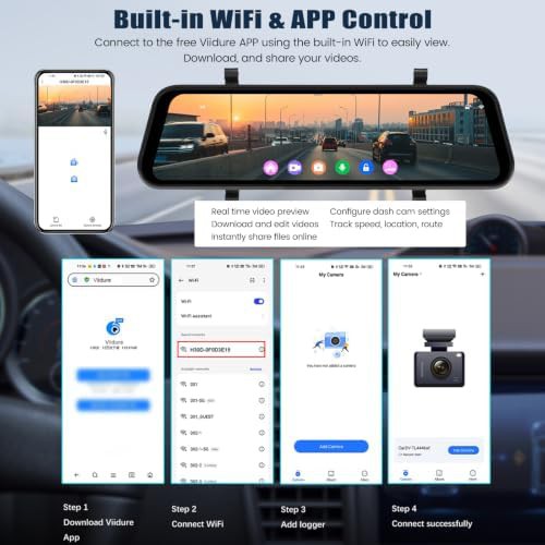 Mirror dash cam with dual 4K cameras — photo 4