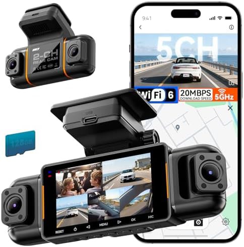 IIWEY N9 5 Channel Dash Cam With 128GB Card