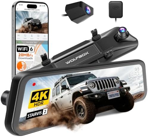 Core mirror dash cam with 4k video