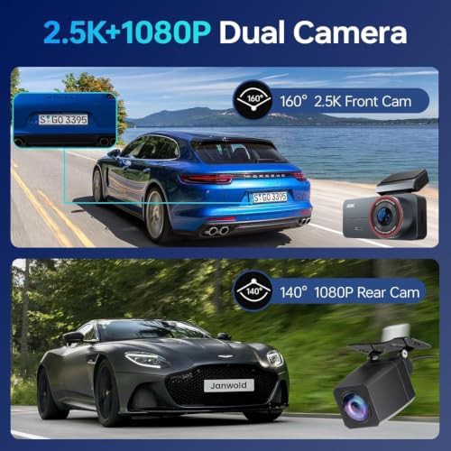 Black front and rear dash cam with gps — photo 4
