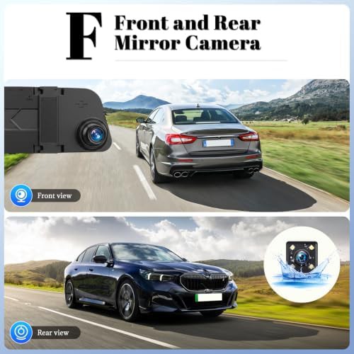 Full view mirror dash cam with rear camera — photo 4