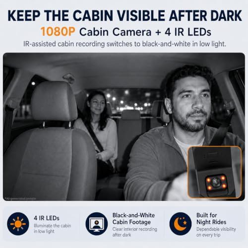 Front and cabin dual camera for rideshare — photo 3