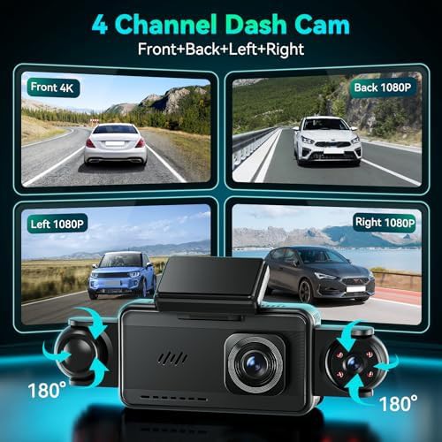 Five inch screen four channel dash camera — photo 4